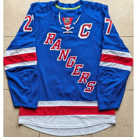 McDONAGH #27 2014-17 NY Rangers REEBOK Indo EDGE authentic jersey 46 M blue NHL